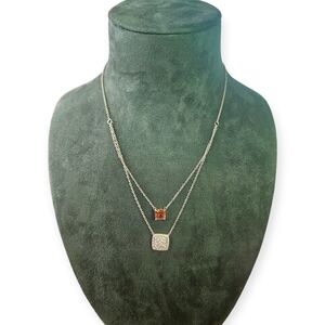 Citrus Topaz and Zircon Necklace
